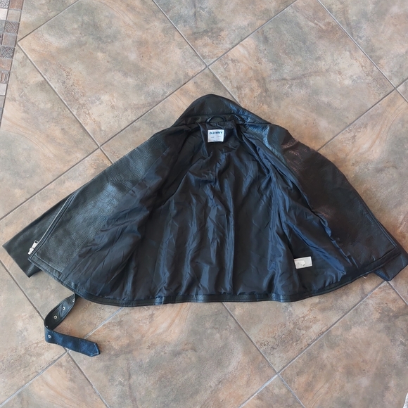 Old Navy Women's Faux Leather Moto Jacket Size L Petite - Picture 3 of 8